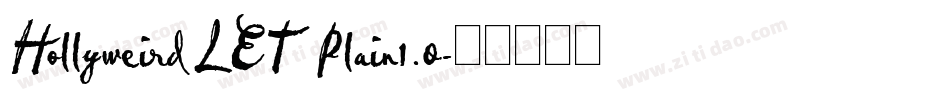 Hollyweird LET Plain1.0字体转换